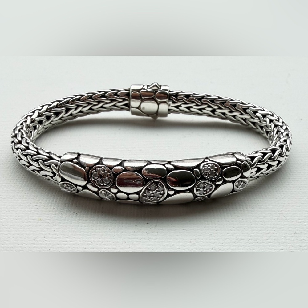 John Hardy Silver Woven Bracelet Accessory - Picture 3 of 11